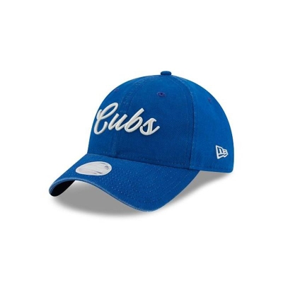 Blue Chicago Cubs Hat - New Era MLB Team Script 9TWENTY Adjustable Caps USA9841506